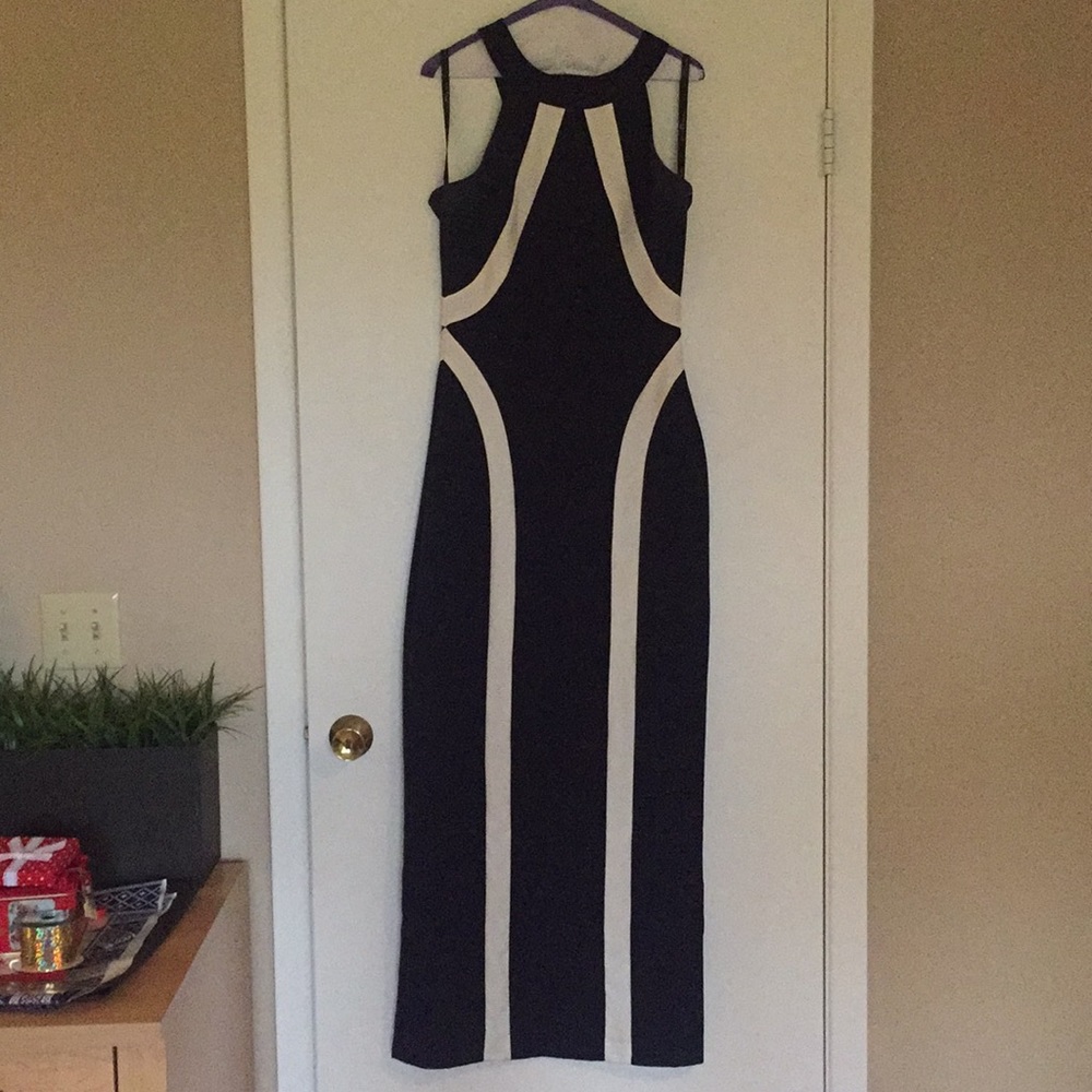 Long navy dress